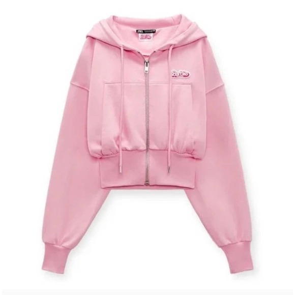 Zara Sweaters - NWT Zara Barbie The Movie Sweatshirt in Pink Size L